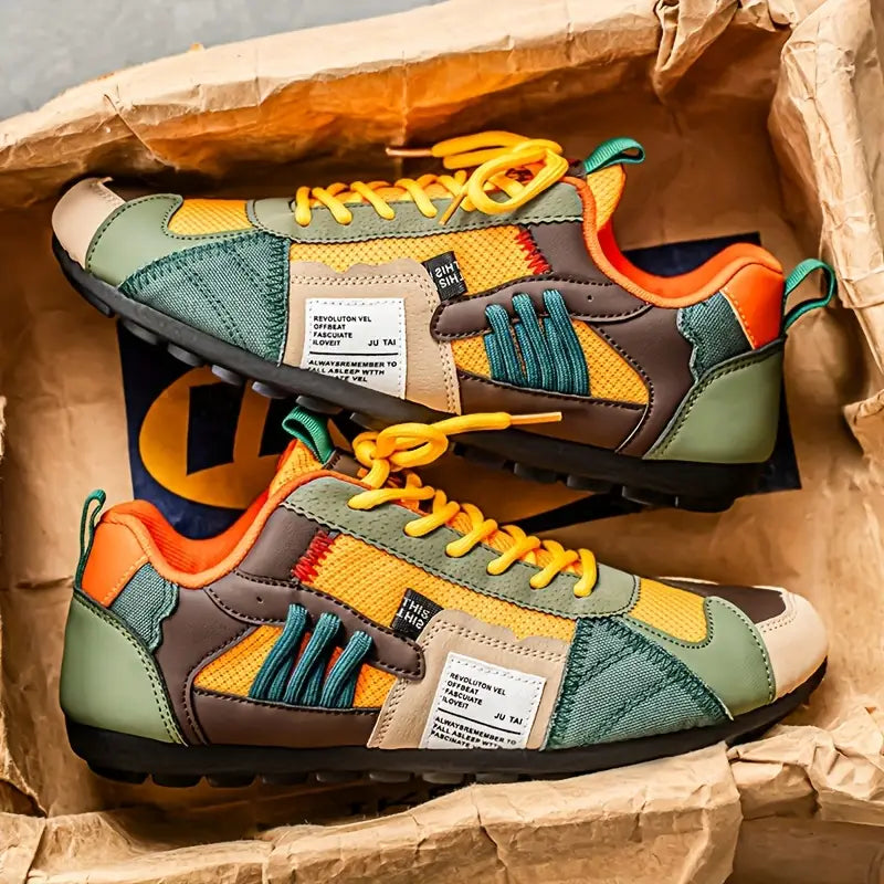 Chaussures de sport homme multicolores – Sneakers tendance respirantes et confortables pour plein air