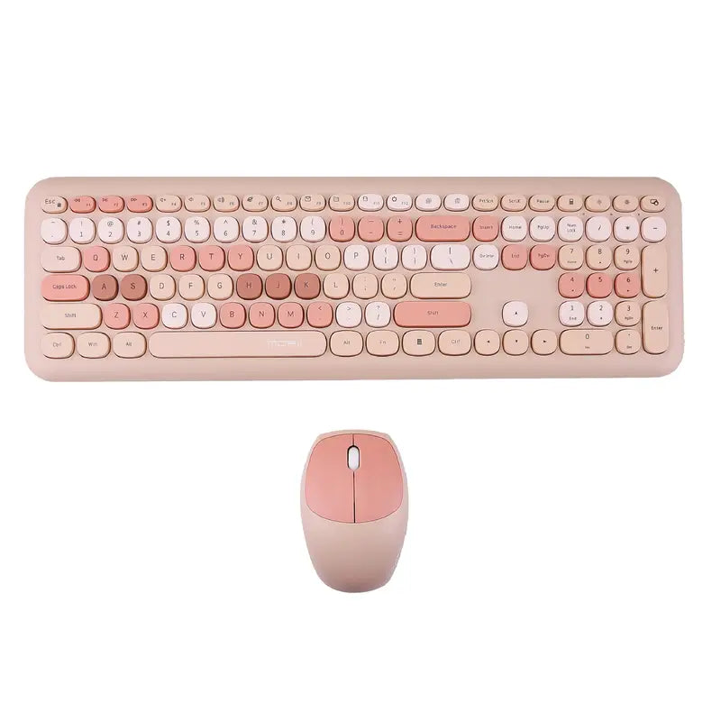 Clavier Sans Fil Bleu Pastel + Souris 2.4G – Kit Ergonomique USB pour PC et Ordinateur Portable