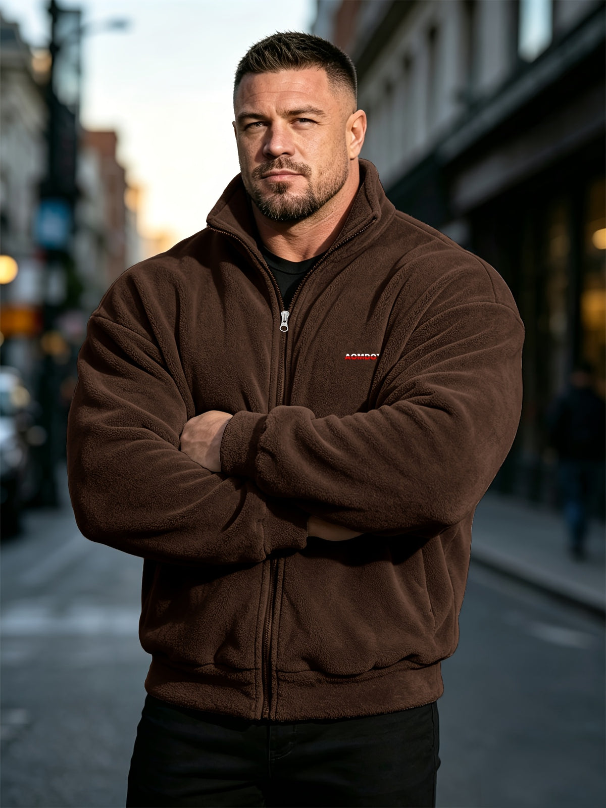 Veste à col montant pour homme grande taille