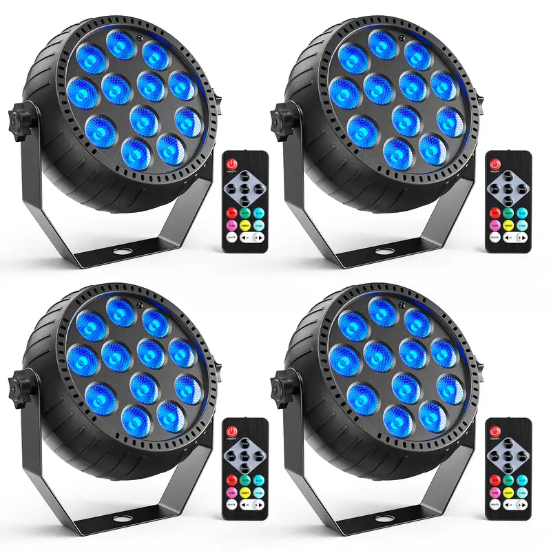 Projecteurs LED extérieurs pour fête – Luminaires multicolores avec télécommande, éclairage décoratif puissant pour soirées, mariages et événements