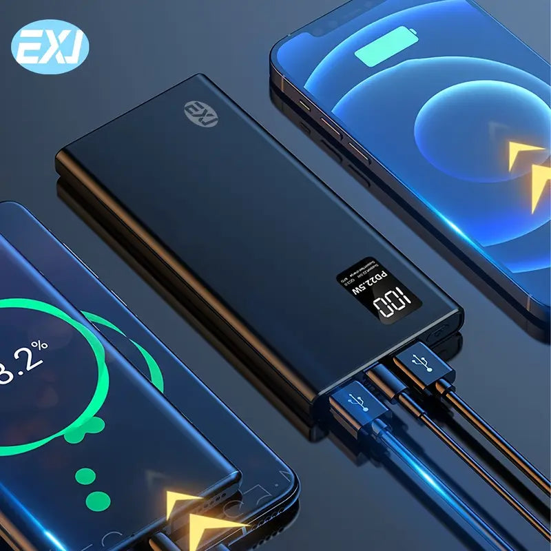 Batterie Externe Power Bank 20000mAh avec Écran LCD – Charge Rapide USB pour Smartphone et Tablette