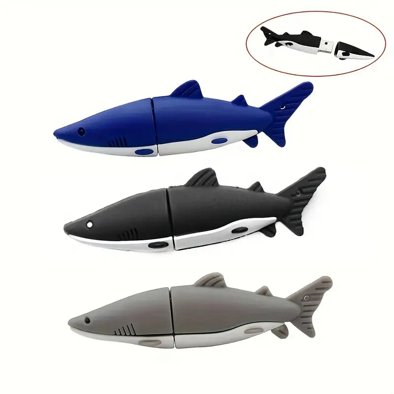Clé USB Originale en Forme de Requin – Stockage Portable Fantaisie pour Ordinateur et Données