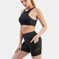 Shorty Gainant Femme Sport Taille Haute avec Poche – Legging Court Sculptant, Effet Ventre Plat et Maintien Optimal
