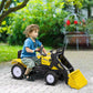 Tracteur pelleteuse enfant à pédales – Véhicule de chantier réaliste avec godet basculant