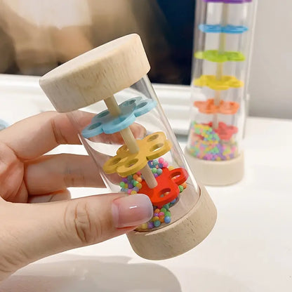 Bâton de Pluie Sensoriel en Bois pour Bébé – Jouet d’Éveil Musical et Coloré