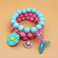 Lot de Bracelets Élastiques Enfant Perles Colorées – Bijoux Fantaisie Fleur, Coquillage et Sirène