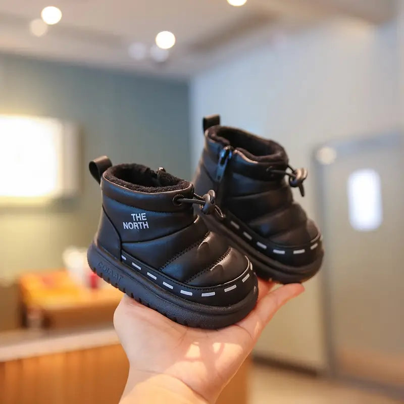 Bottes bébé fille hiver fourrées antidérapantes – Chaussures chaudes confortables