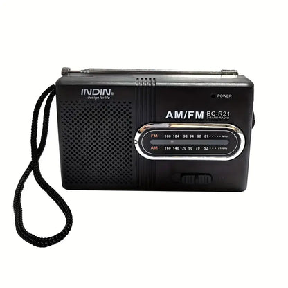 Radio Portable AM/FM à Piles avec Antenne Télescopique – Poste Radio de Poche Compact pour Voyage et Extérieur