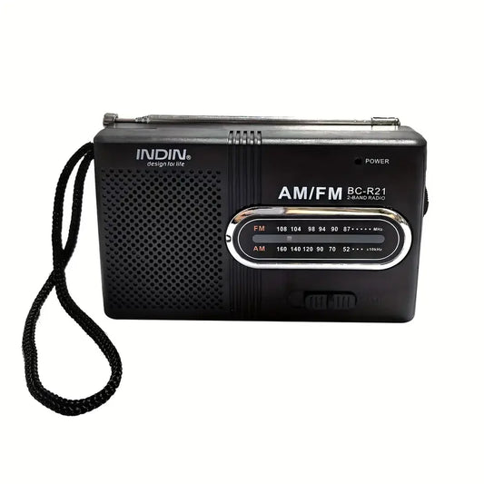Radio Portable AM/FM à Piles avec Antenne Télescopique – Poste Radio de Poche Compact pour Voyage et Extérieur