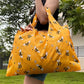 Sac Cabas Femme Pliable Motif Abeilles Jaune – Tote Bag Réutilisable et Écologique