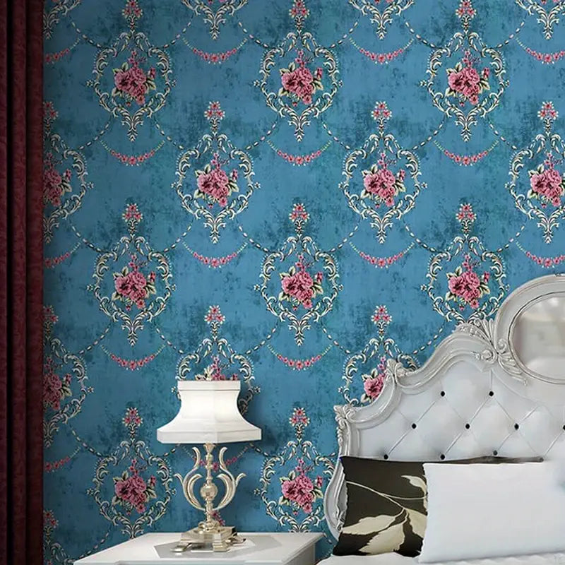 Papier Peint Imperméable à Motif Floral – Fond Élégant pour Décoration Murale Intérieure