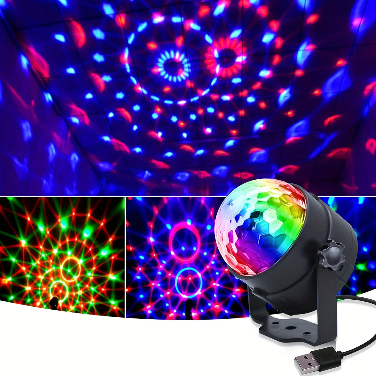 Projecteur LED Intelligente RGB avec Télécommande – Lumière Disco Connectée pour Maison Intelligente, Soirée & Ambiance Festive