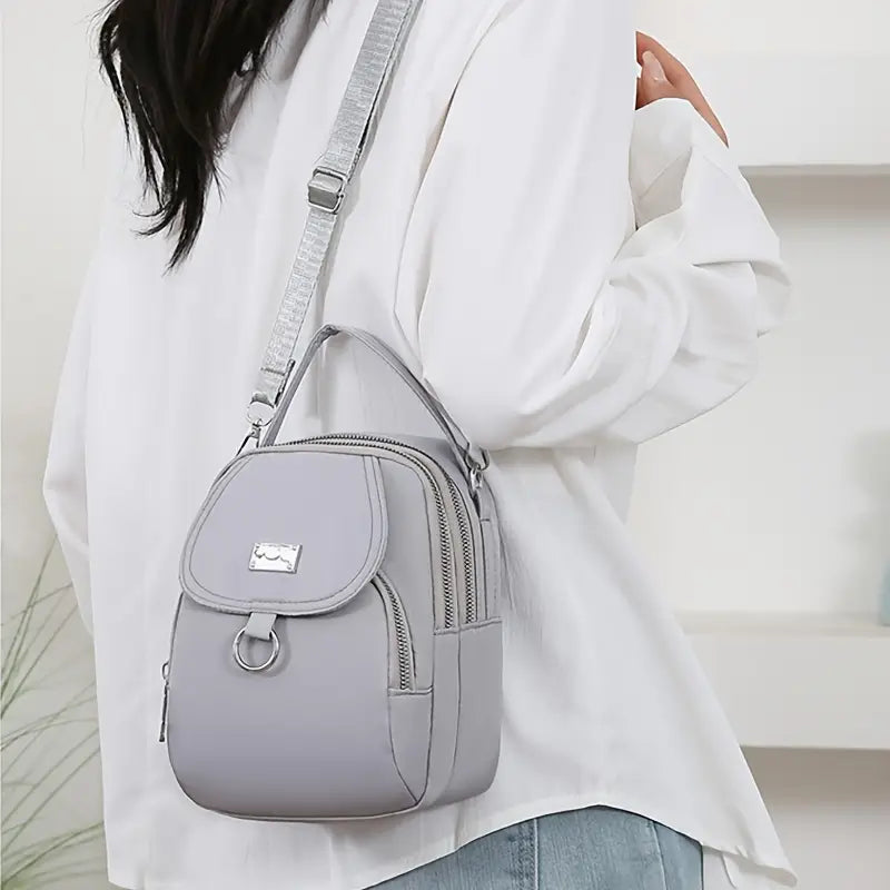 Sac Besace Femme Multipoches  Petit Sac Bandoulière Élégant et Pratique au Quotidien