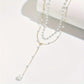 Collier femme perles blanches élégantes – Bijou raffiné à double rang doré