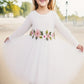 Robe Bébé Fille en Tulle Rose Fuchsia avec Fleurs – Tenue Chic pour Anniversaire et Cérémonie