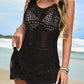 Robe de plage noire/blanche en crochet – Tenue de bain légère et élégante pour l’été