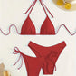 Ensemble Bikini Brésilien – Triangle Ajustable & Bas Échancré à Nouer