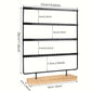 Support présentoir à bijoux mural en bois et métal – Rangement collier, bracelet et accessoires