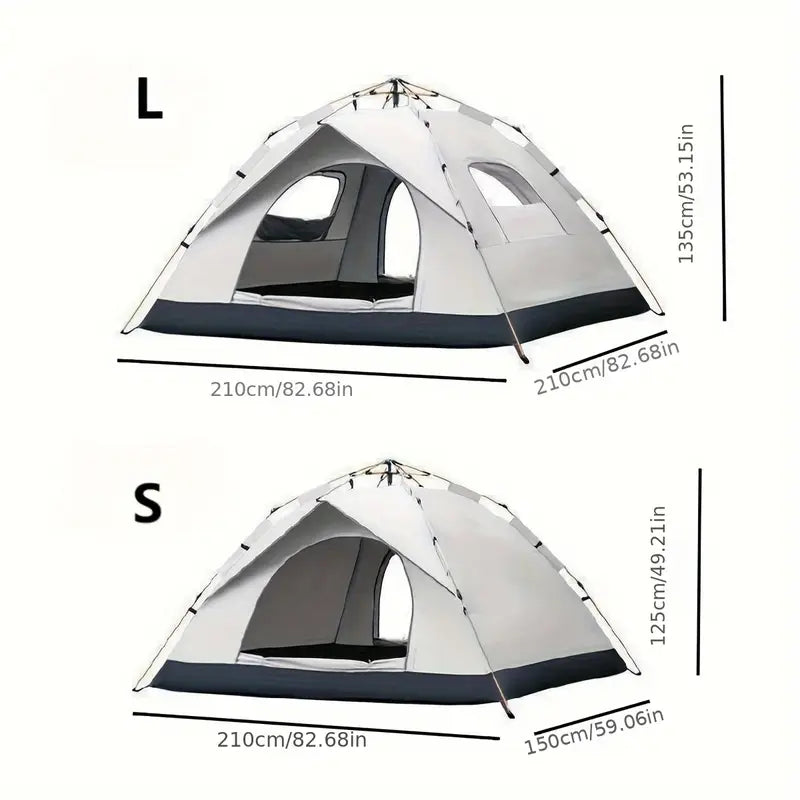 Tente de camping automatique 2-4 personnes – Installation rapide et imperméable pour randonnée et bivouac