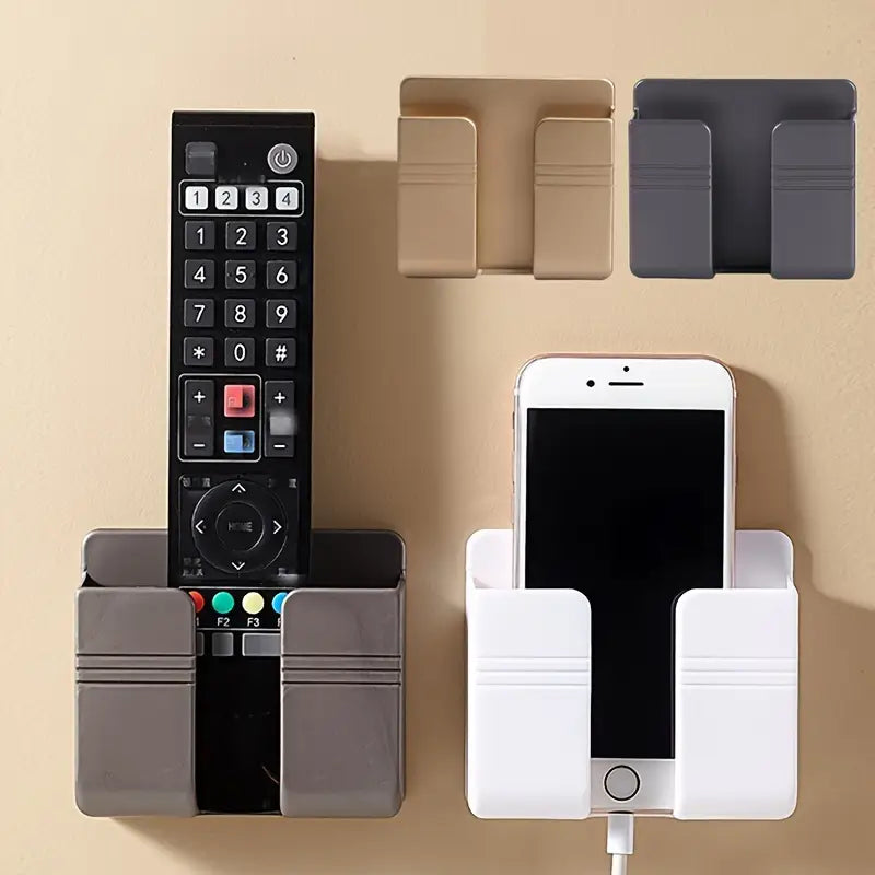 Support mural adhésif multifonction – Rangement télécommande et porte-téléphone