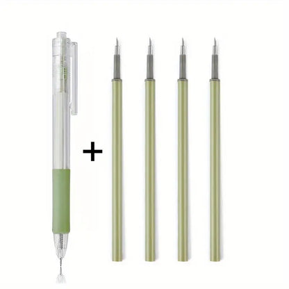 Stylo gel rose avec 4 recharges – Écriture fine 0.5 mm pour bureau, école ou bullet journal