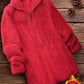 Veste Polaire Femme Hiver à Zip – Molleton Chaud Effet Mouton Vert Fluo, Douce et Confortable