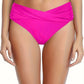 Bas de maillot de bain taille haute croisée – Coupe galbante et effet ventre plat, coloris éclatant