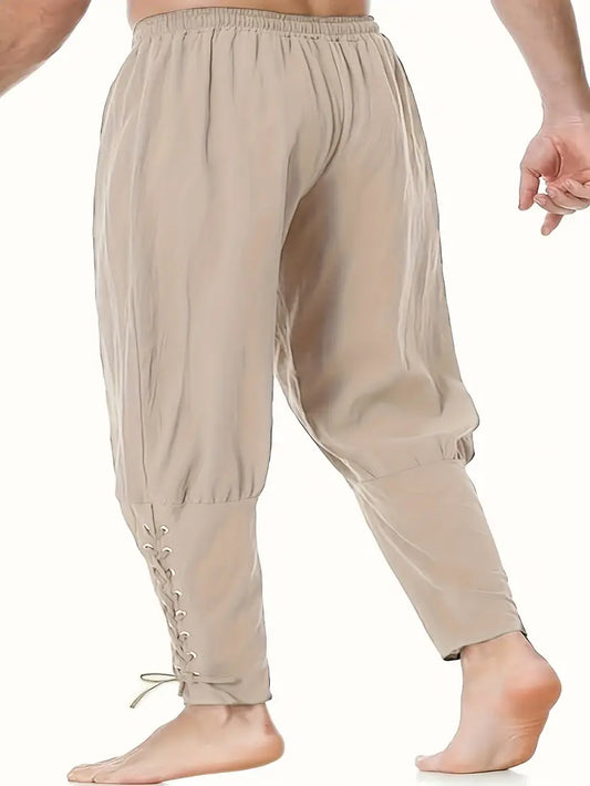 Pantalon fantaisie homme médiéval – Pantalon ample à lacets style renaissance bohème