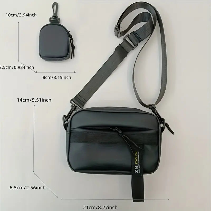Sac à main homme bandoulière en cuir  Pochette compacte et élégante pour un style urbain
