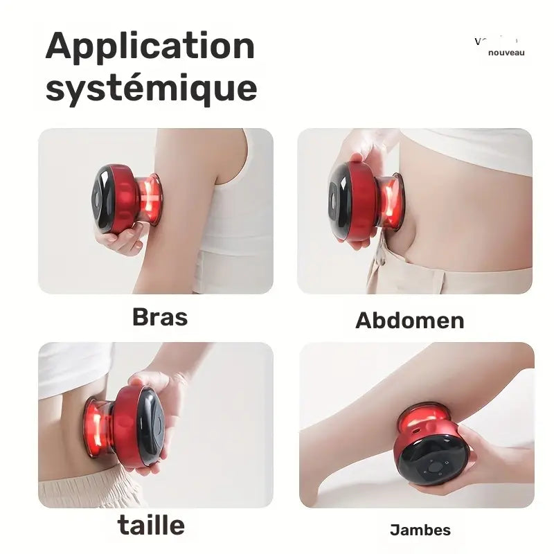 Masseur Électrique à Ventouse avec Chauffage – Thérapie par Aspiration et Massage Profond Anti-Douleur
