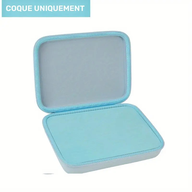 Boîte de rangement violette pour bijoux – Étui rigide vide, coque de protection portable