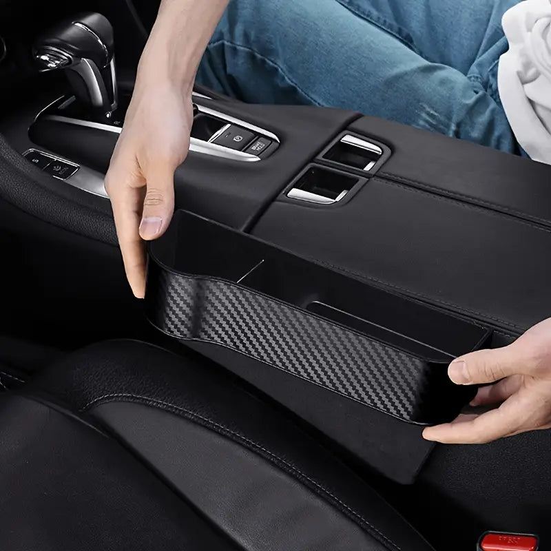 Organisateur de voiture entre sièges – Boîte de rangement multifonction avec porte-gobelet et compartiments