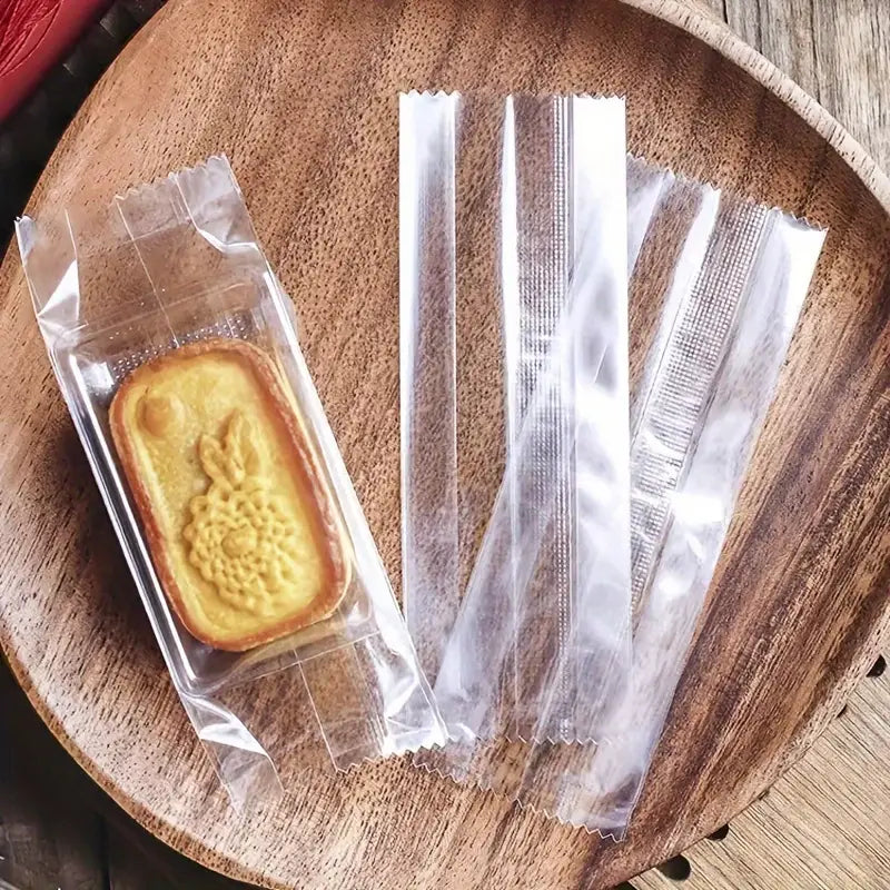Sachets Plastiques Alimentaires Transparente avec Plateau – Emballage Individuel pour Biscuits et Pâtisseries