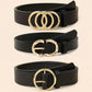 Ceinture femme élégante avec boucle dorée – Disponible en noir, marron et beige