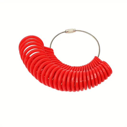 Anneaux de Mesure pour Bagues – Outil de Sizing Réglable en Plastique Noir pour Créateurs de Bijoux