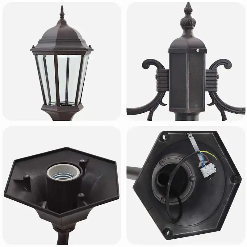 Lampadaire extérieur LED style lanterne  Éclairage décoratif pour jardin, allée et terrasse