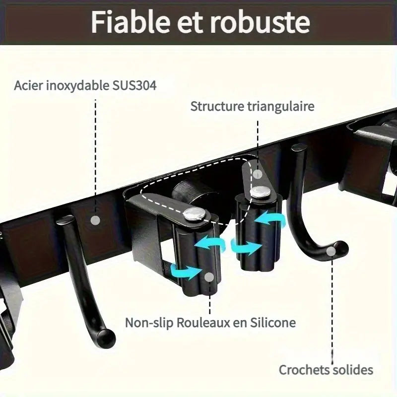 Kit Complet d’Outils de Jardinage avec Support Mural