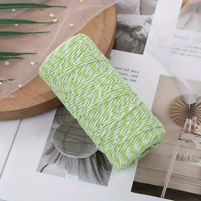 Ficelle Baker Twine noire et blanche – Corde décorative pour emballage cadeau, scrapbooking et projets DIY