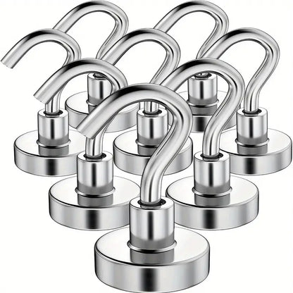 Crochets Magnétiques en Acier Inoxydable – Support Polyvalent pour Clés, Ustensiles et Câbles dans Magasin et Maison