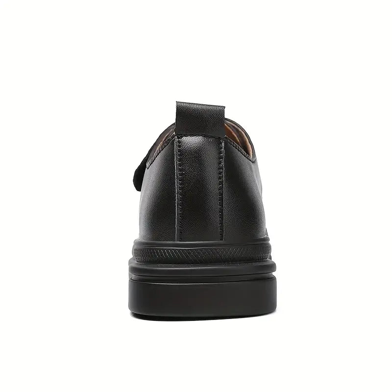 Chaussures garçon noires à scratch – Mocassins élégants sans lacets pour école et cérémonie
