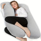Coussin de Grossesse en Forme de U Motif Léopard – Oreiller Maternité Confort Total pour Dormir