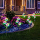 Piquets de Jardin Décoratifs LED – Fleurs Lumineuses Multicolores Solaires, Éclairage Extérieur pour Jardin, Allée et Terrasse