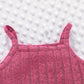 Haut bébé fille en tricot côtelé avec robe sans manches assortie – Tenue élégante automne/hiver