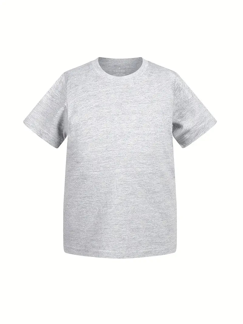 T-shirt basique garçon bleu – Haut coton uni confortable et tendance