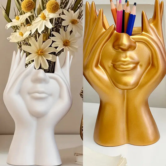 Porte-Pinceaux Maquillage Design Visage – Organisateur Artistique et Élégant pour Cosmétiques