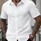 Chemise Homme Blanche Décontractée à Manches Courtes