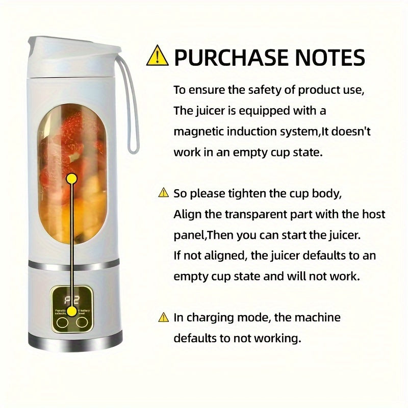 Blender Smoothie Portable USB Rechargeable 450ml