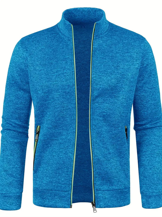 Veste Zippée Homme Polaire Légère – Gilet Chaud à Col Montant pour l’Hiver
