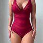 Maillot de bain une pièce sculptant – Décolleté plongeant et effet gainant
