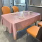 Nappe de Fête Rose avec Motifs Dorés – Décoration de Table Élégante pour Anniversaire, Mariage et Réceptions